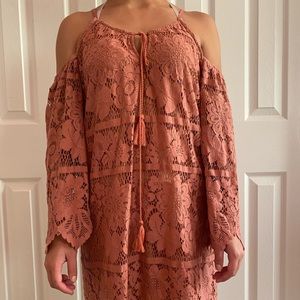 Pink boho dress